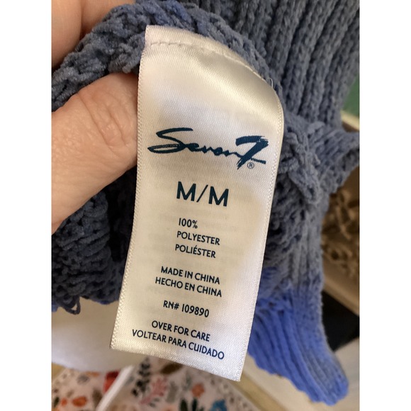 Seven7 Premium Quality Brand Womens Blue Textured Knit Sweater M M‎ - Picture 5 of 5